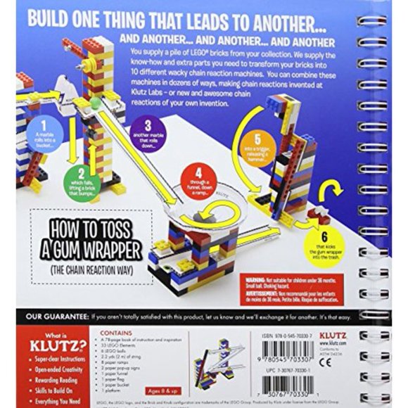 COPY - Lego Chain Reactions Book with Lego Pieces - Klutz Certified - New & Uno… - Picture 2 of 2